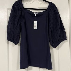 Crown & Ivy NWT navy top